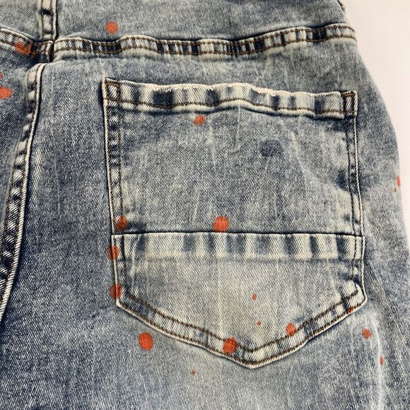 Evolution in Design Jeans Men's 38x32 Distressed Color Splash Y2K Hip Hop Skater - Picture 12 of 13